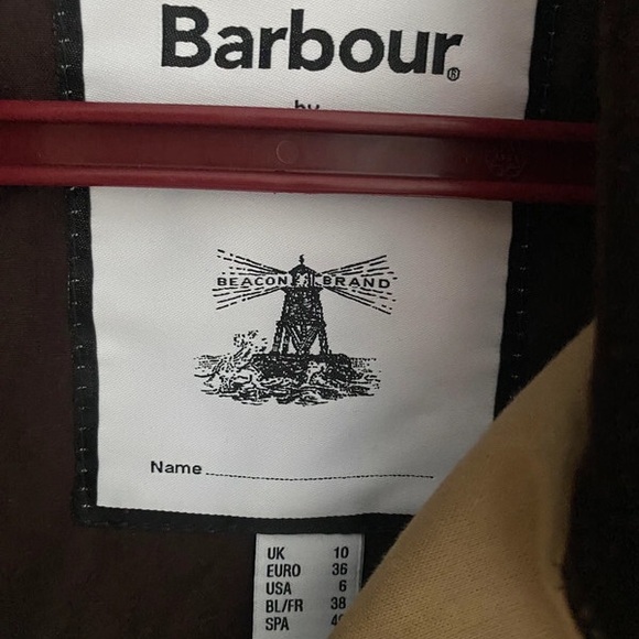 Barbour coat, brown, size UK 10 - Picture 3 of 5